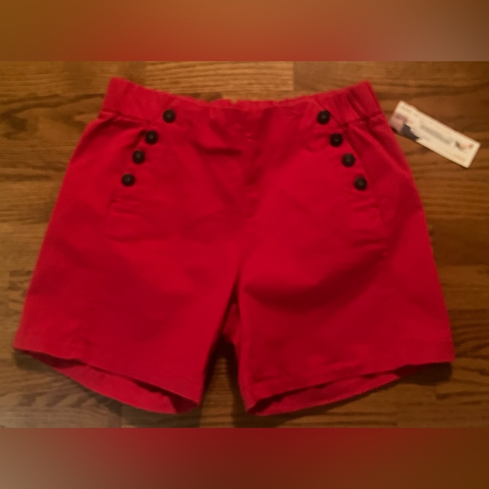 Jag Jeans Women's Tango Red Slip On Sailor Shorts Size 12 New With Tags